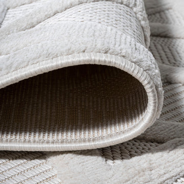 Talaia Neutral Geometric Indoor/outdoor Area Rug